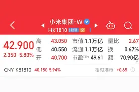 小米集团股价再创新高，总市值达1.1万亿港元！中信证券：小米上涨的“核心逻辑”有4点图片
