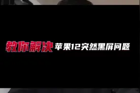 苹果12无故黑屏 解决方法  iPhone手机强制重启  手机维修