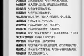 小说人物的五官描写+形容外貌的成语，陌生字请自查！#网文 #学习 #涨知识视频封面