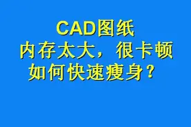 #cad教程 #cad教学 CAD图纸内存太大，很卡顿，如何快速瘦身？@DOU+小助手 视频封面