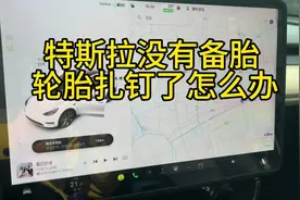 特斯拉没有备胎，轮胎扎钉了怎么办？完全不用担心！#特斯拉