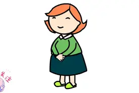 慈祥温柔的妈妈卡通人物简笔画教程，教孩子儿童学画画妈妈简笔画视频封面